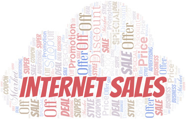 Internet Sales Word Cloud. Wordcloud Made With Text.