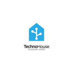 Technology House Logo Design Vector