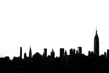 silhouette of city