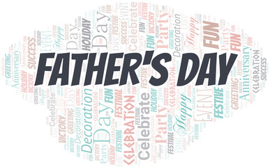 Father's Day Word Cloud. Wordcloud Made With Text.