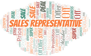 Sales Representative Word Cloud. Wordcloud Made With Text.