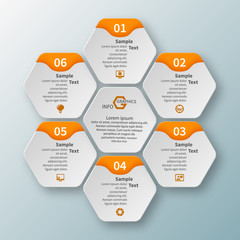 Abstract 3D Paper Infographics. Business template .Vector illustration