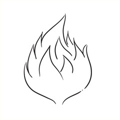 Cartoon flame icon