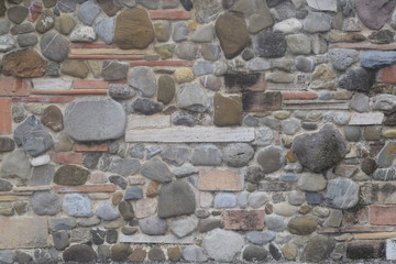  Wall covered with seamless stones