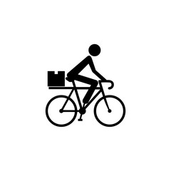 Obraz premium Delivery by bike icon, logo, sign