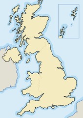 UK blank map