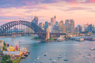 Obraz premium Panoramę centrum Sydney w Australii