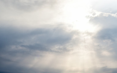 nimbus clouds, nimbus sky with sunlight