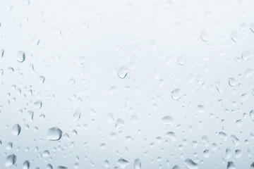 water drops on window - droplets on glass  -