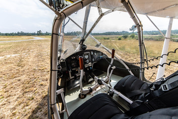 airplane in the field