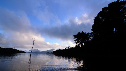sunset on the lake