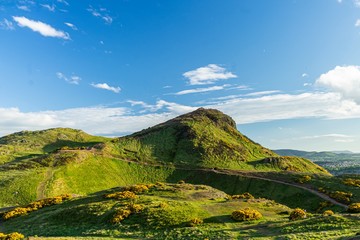 Sunny day in Holyrood Park, Edinburgh Scotland