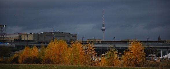 Golden Autumnal Impressions from Airport Berlin Tempelhof (Closed on October 30, 2008) of November...