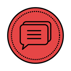 speech bubble message icon vector illustration