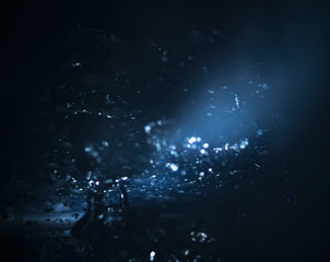 Incident light on boiling water