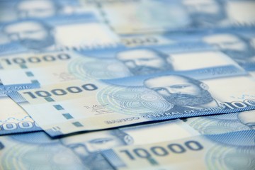 Chilean peso bills - background
