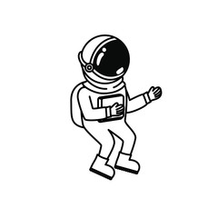 astronaut with spacesuit in white background