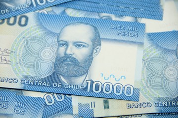 Chilean peso bills - background