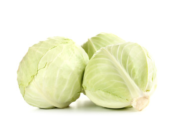 Fototapeta premium Ripe cabbage isolated on white background
