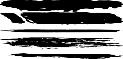 A set of vector grunge brushes. Abstract black spots on white background. Templates for inserting text