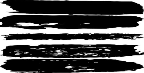 A set of vector grunge brushes. Abstract black spots on white background. Templates for inserting text