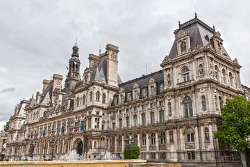 Fototapeta na wymiar City hall of the XIX century. Paris