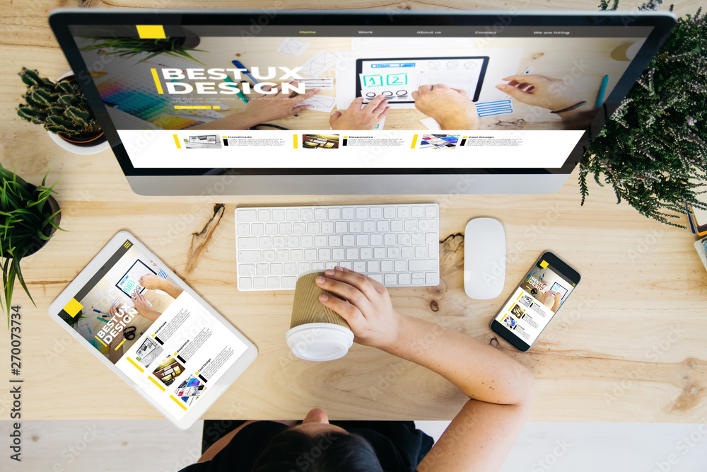 Poster overhead view responsive ux design studio