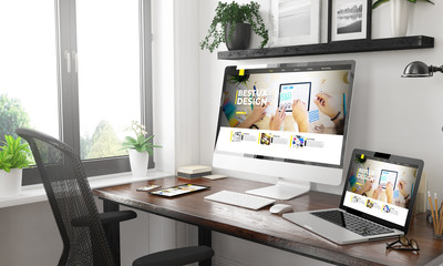 black and white responsive devices mockup responsive ux design website