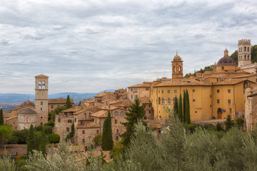 Old houses in Assisi, Umbria, Italy