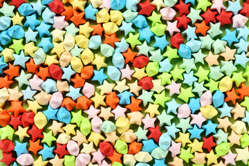 Fototapeta na wymiar Background of colorful paper stars