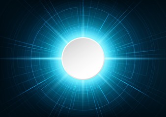 Hi-tech Digital Light on Blue Background,future and technology Concept design, free space for text in put.Vector,illustration.