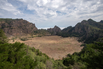 Beautiful views of the mountains of the island of Santo Antao, Cape Verde.