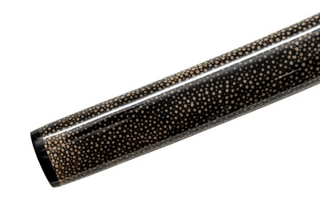 Saya : Scabbard of Japanese sword  on with ray skin wrapped white background.