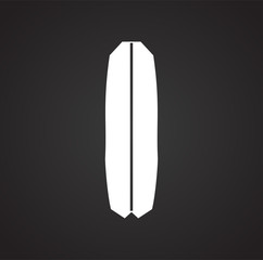 Surfboard icons on background for graphic and web design. Simple vector sign. Internet concept symbol for website button or mobile app.