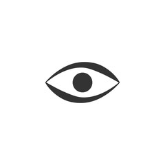 Eye abstract simple icon. Flat vector logo isolated on white.