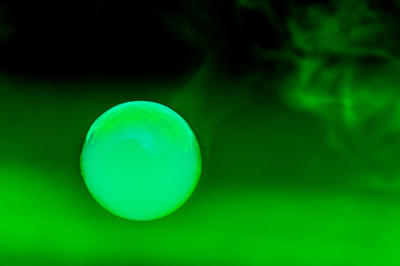 Soap bubble with smoke