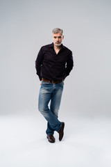 Happy Mature Businessman Isolated Over White Background