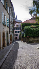 Fototapeta na wymiar Lausanne Altstadt Rue Cité-Derriere