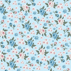 Seamless vintage floral pattern for gift wrap and fabric design
