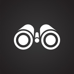 Binocular icon on background for graphic and web design. Simple vector sign. Internet concept symbol for website button or mobile app.