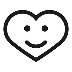 love smile - minimal line web icon. simple vector illustration. concept for infographic, website or app.
