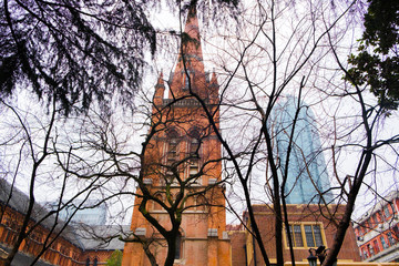 The Holy Trinity Church in China, Shanghai city, builded by british architect Gilbert Scott in 1869