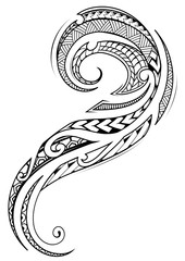Maori style tattoo design