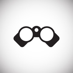 Binocular icon on background for graphic and web design. Simple vector sign. Internet concept symbol for website button or mobile app.