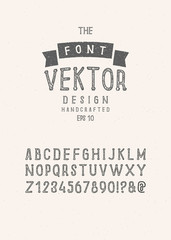 Vintage typeface design.