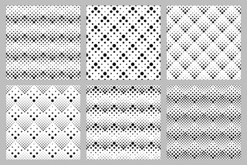 Seamless geometrical circle pattern background set -  abstract vector graphic from circles