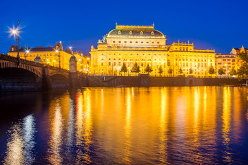 Fototapeta na wymiar The National Theatre, Prague Czech Republic Europe