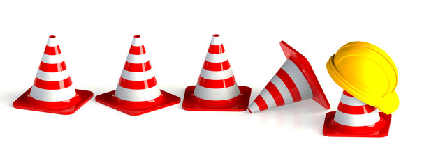 Bauhelm Baustelle 3D