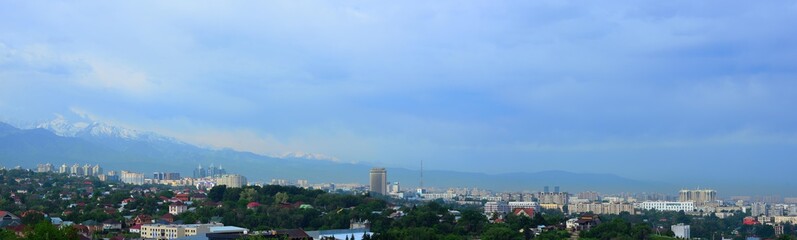 Fototapeta na wymiar Panoramic view of Almaty city