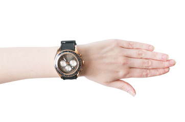 Female hand with the wrist watch